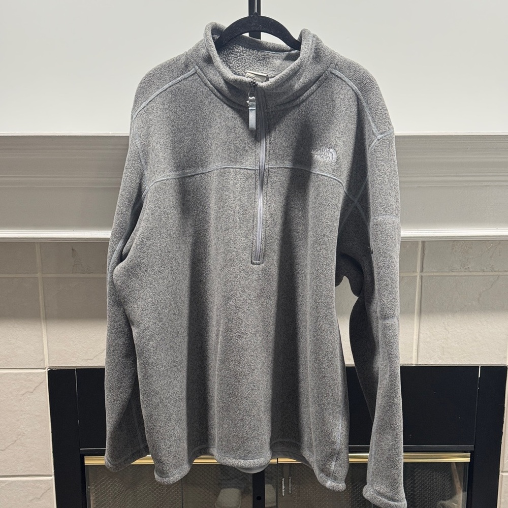 The North Face 1/2 Zip Men's Fleece Sweater Size XL Winter Sporty Outdoors Grey